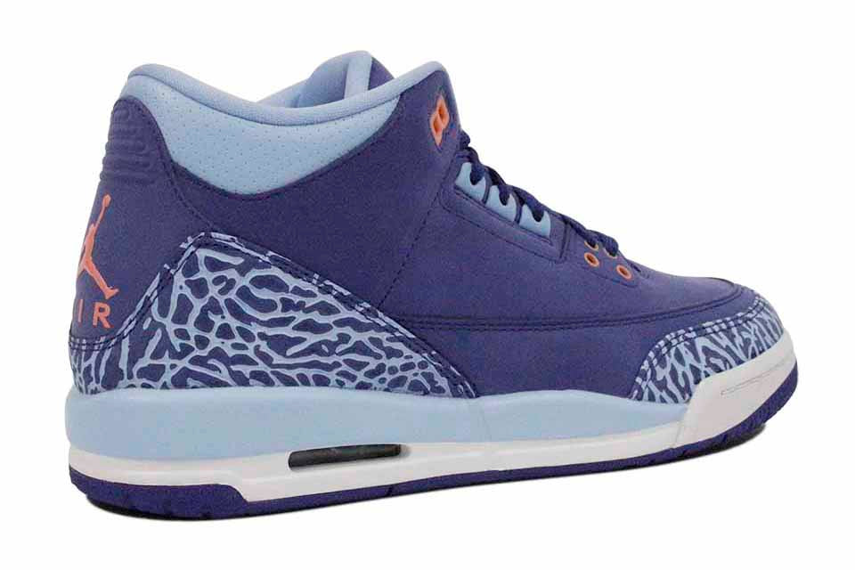 Nike Air   Jordan 3 Retro GS Kid's Footwear  Basketball Dk Purple  Dust Atomic Pink