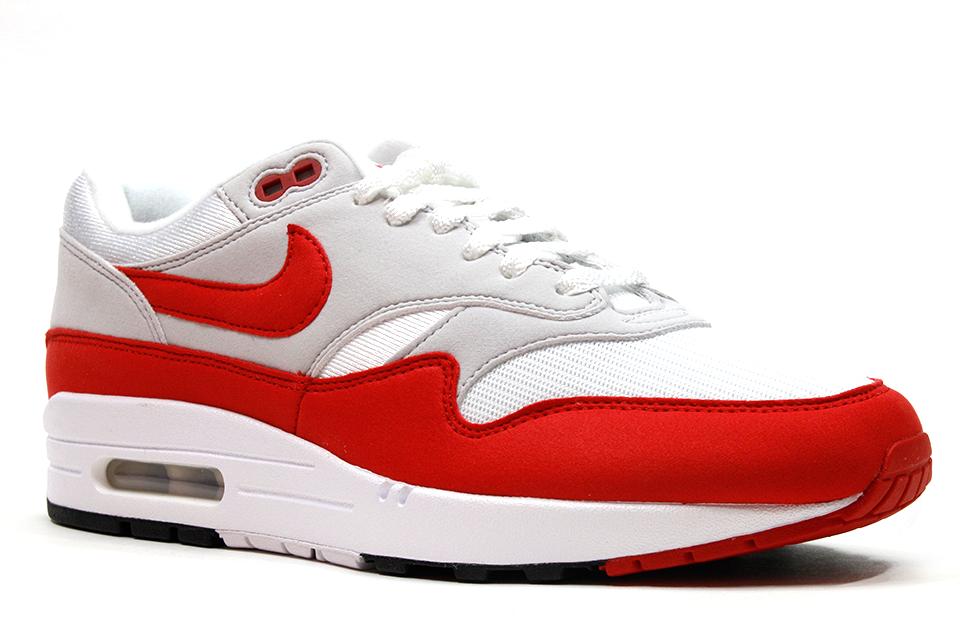 Nike Air Max 1 Anniversary "White/University Red" by Nike Air Max