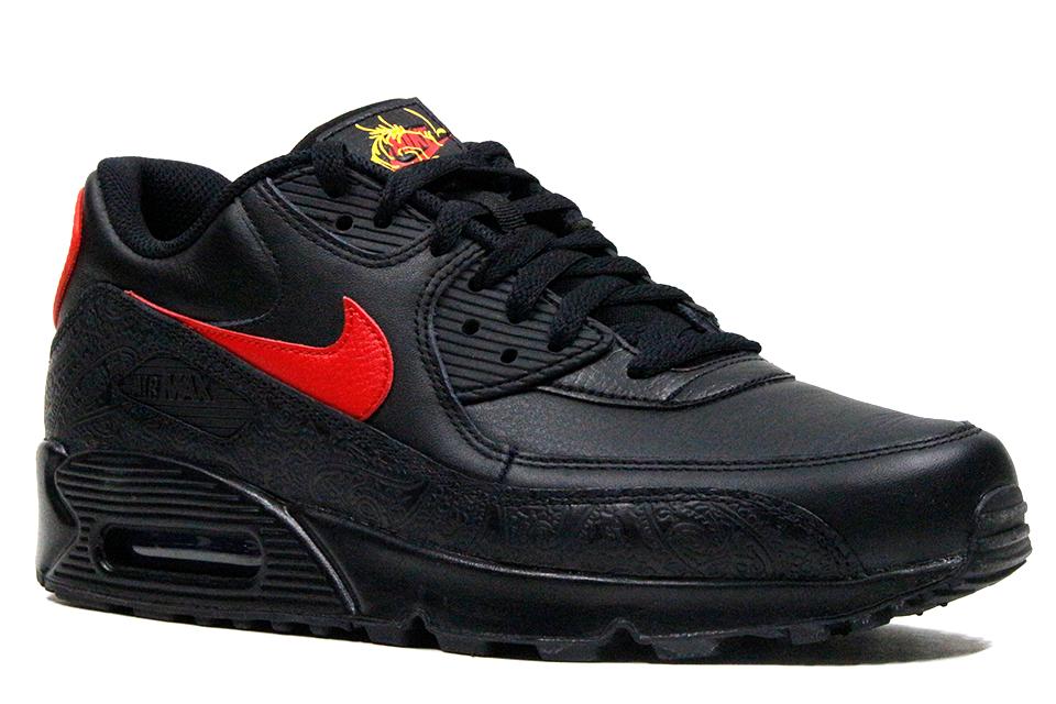 Nike Air Max 90 F "Black/University Red" by Nike Huarache
