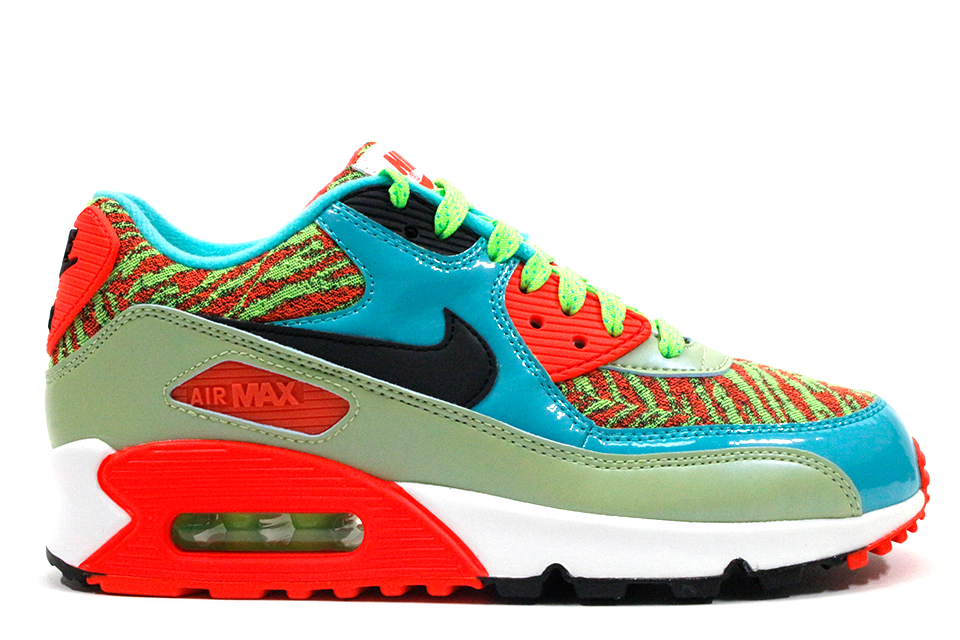 NIKE AIR MAX 90 PREM MESH (GS) "Jade/Crimson/Black" by Nike Air Max