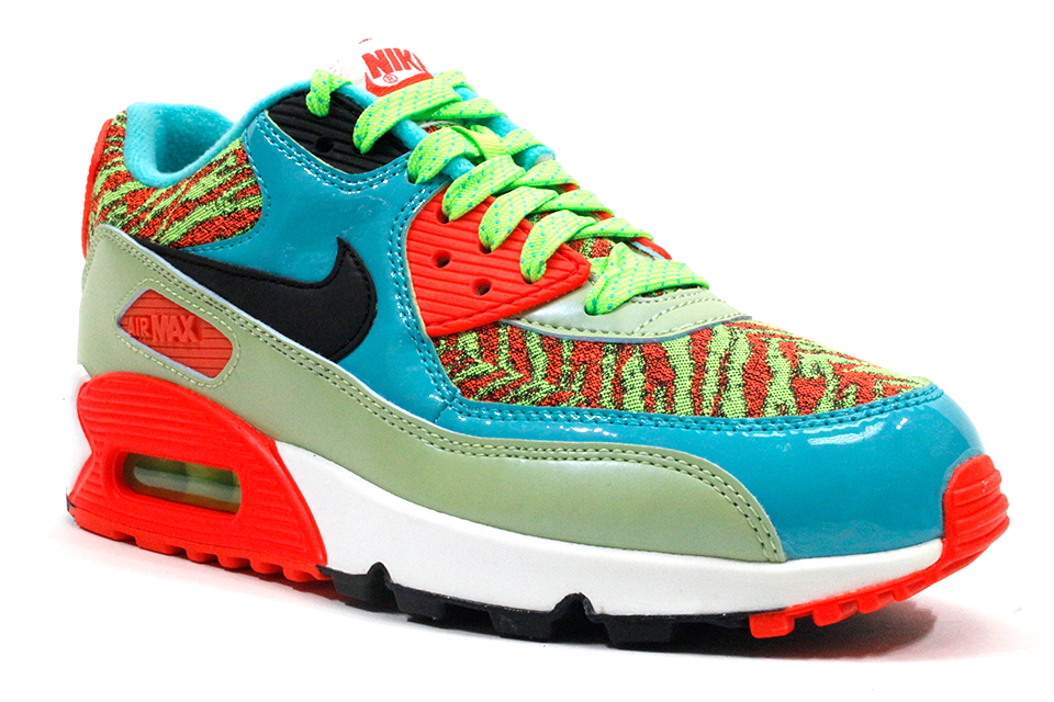 NIKE AIR MAX 90 PREM MESH (GS) "Jade/Crimson/Black" by Nike Air Max