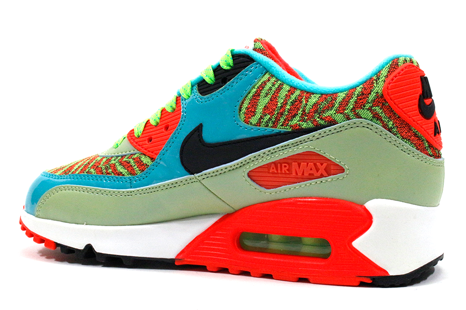 NIKE AIR MAX 90 PREM MESH (GS) "Jade/Crimson/Black" by Nike Air Max