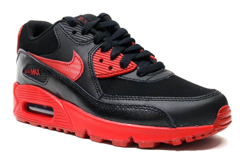 Nike Air Max 90 "Black/Gym Red" (GS) by Nike Air Max