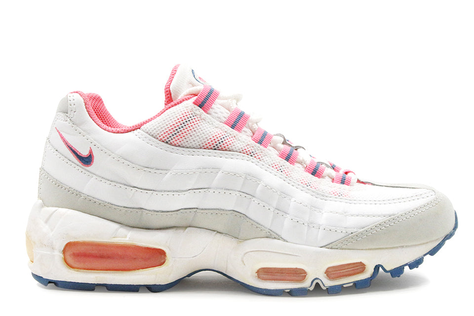 Nike Air Max 95 "White-Rift Blue-Lt Lava" Wmns by Clearance