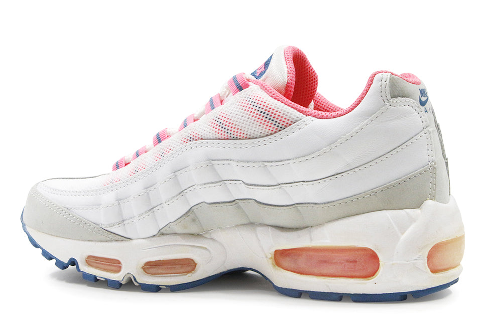 Nike Air Max 95 "White-Rift Blue-Lt Lava" Wmns by Clearance
