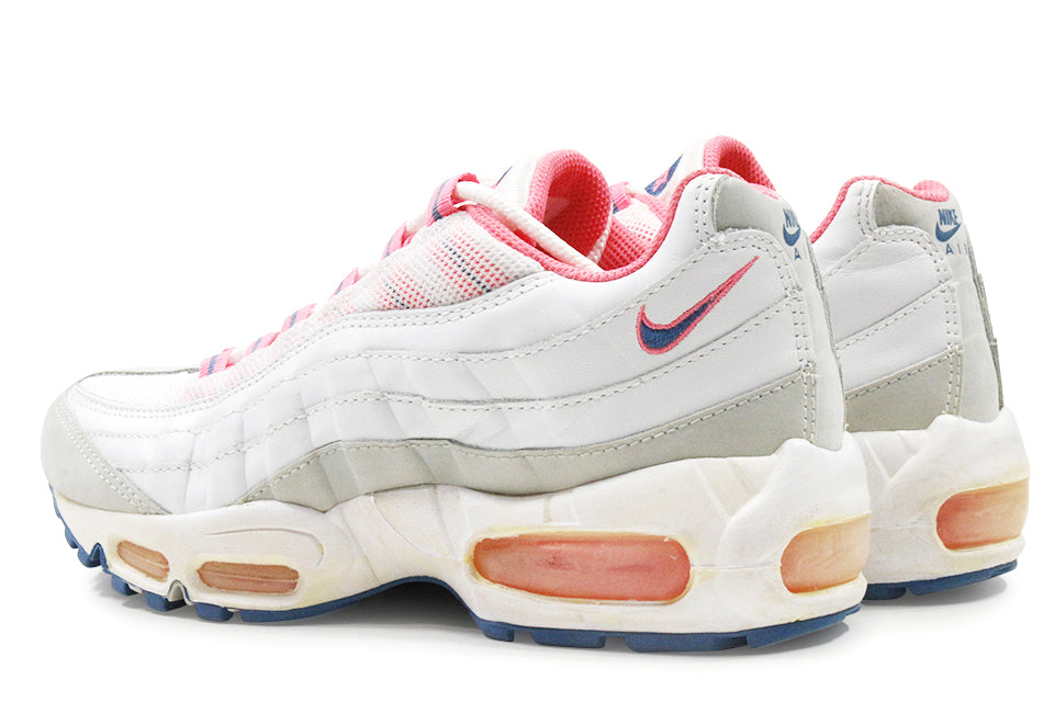 Nike Air Max 95 "White-Rift Blue-Lt Lava" Wmns by Clearance
