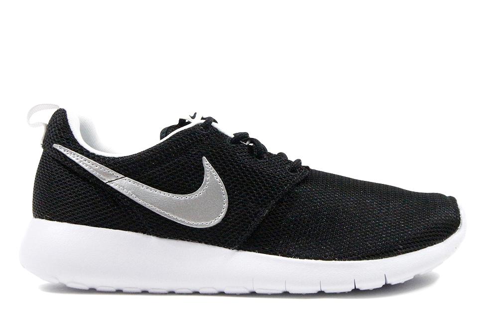 NIKE ROSHE 1 (GS) "Black/Metallic Silver"