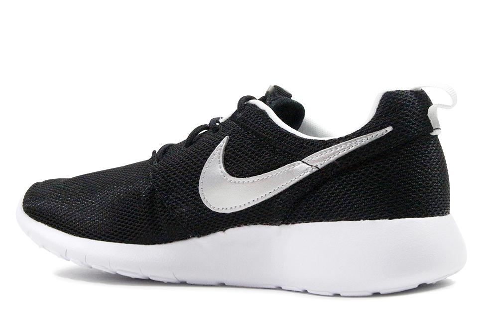 NIKE ROSHE 1 (GS) "Black/Metallic Silver"