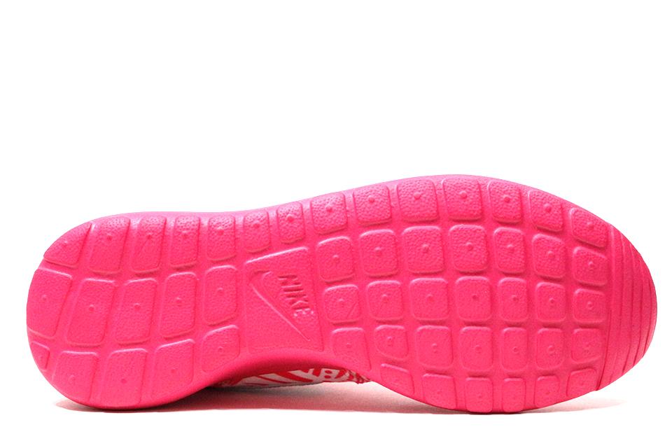 NIKE ROSHE RUN PRINT (GS) "White/Pink"