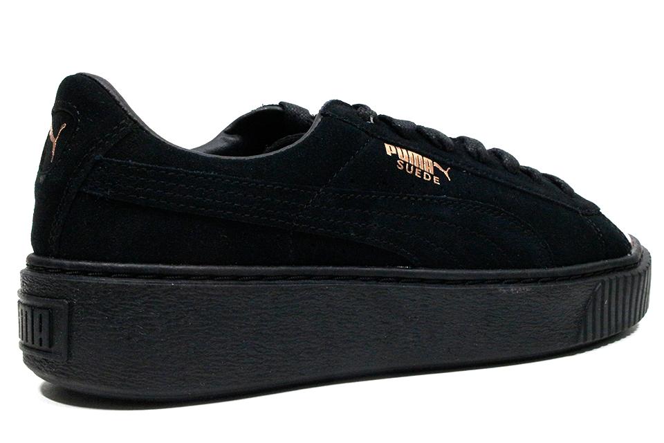 Puma Suede Platform "Rose Gold/Black" Wmns
