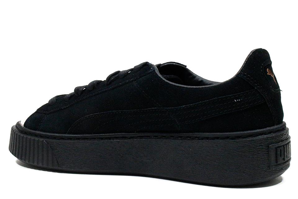Puma Suede Platform "Rose Gold/Black" Wmns