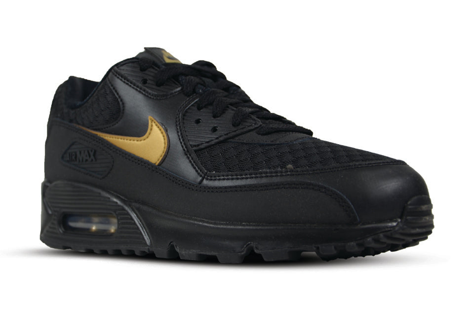 NIKE AIR MAX 90 ESSENTIAL "BLACK / METALLIC GOLD"