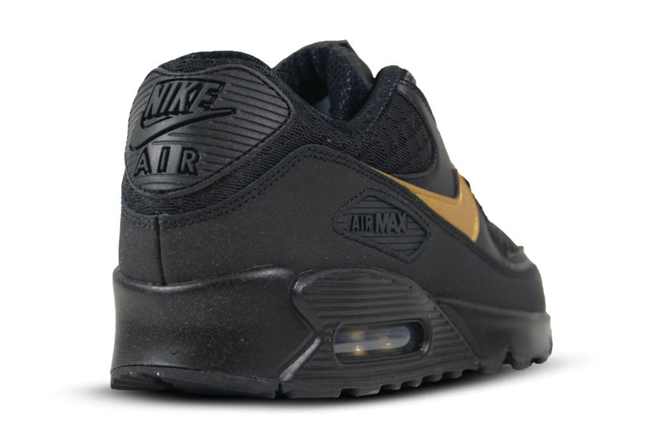 NIKE AIR MAX 90 ESSENTIAL "BLACK / METALLIC GOLD"