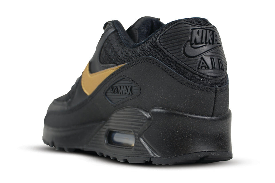 NIKE AIR MAX 90 ESSENTIAL "BLACK / METALLIC GOLD"