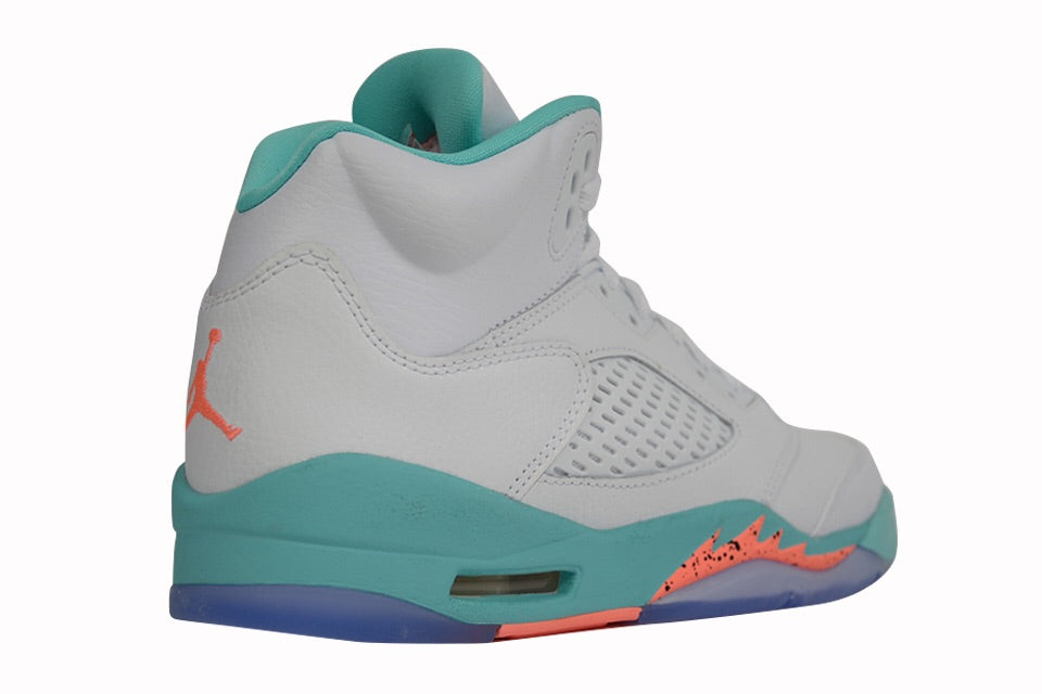 Air Jordan 5 Retro Kids "White Aqua Crimson"