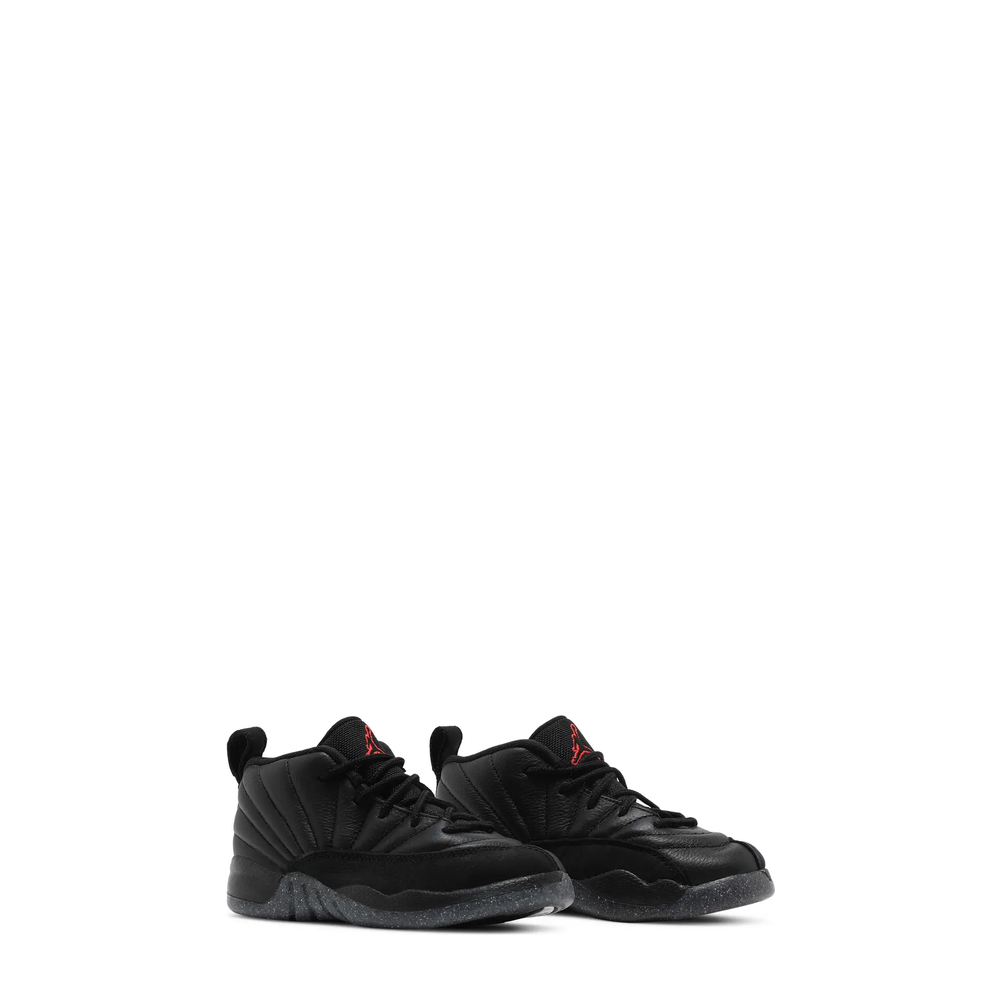 Air Jordan 12 Retro (TD) 'Black Bright Crimson Grey' sneaker, alternate view 7