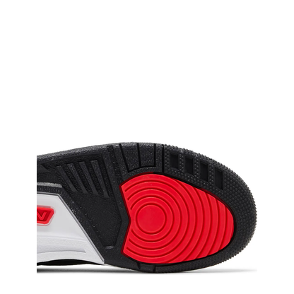 Air Jordan 3 Retro (GS) 'Black Siren Red Hyper Jade' sneaker, alternate view 7