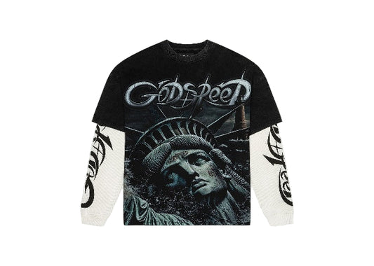 Godspeed LS 07 'Sunken Liberty 2 Layered Black' Godspeed LS T-Shirt Men's Shirt
