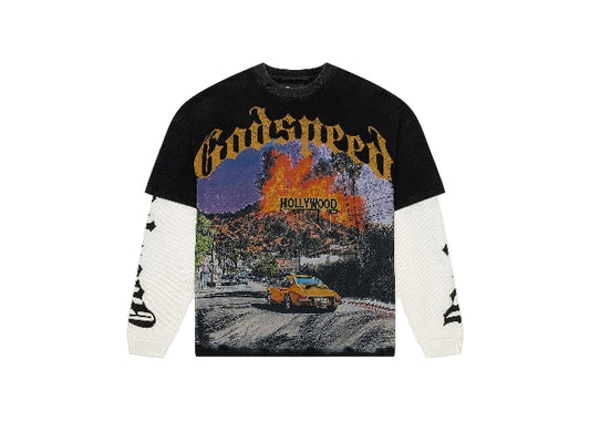 Godspeed LS 08 'Los Scandalous Layered Black' T-Shirt Men's Shirt