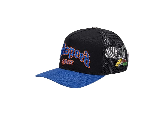 Godspeed Hats 09 'Black Blue Orange Boom' Godspeed GS Forever Trucker Men's Hat