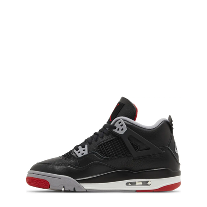 Air Jordan 4 Retro (GS) 'Black Fire Red Cement Grey' sneaker, alternate view 6