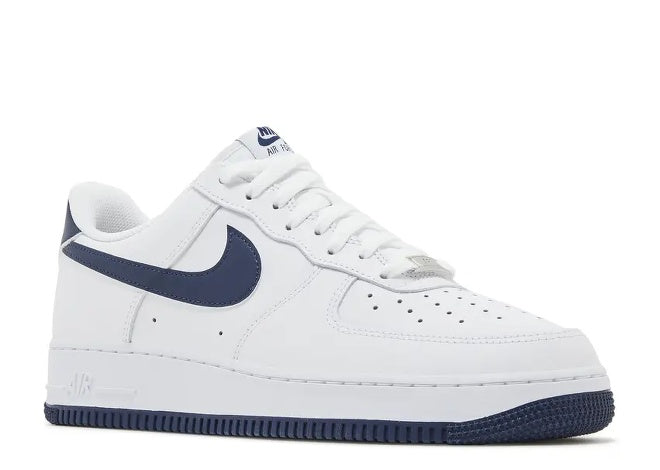 Nike Air Force 1 07 White Midnight Navy Mens Sneaker by Nike