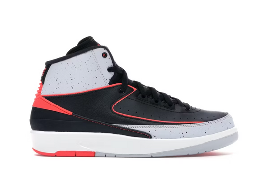 [395718-023] JORDAN AIR JORDAN 2 RETRO BOYS BOYS BLK/INFRD 23-PR PLTNM-WT