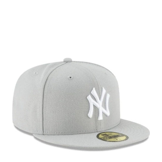 New York Yankees Gray Basic 59FIFTY Fitted 'Light Gray And White' - 85% Scale