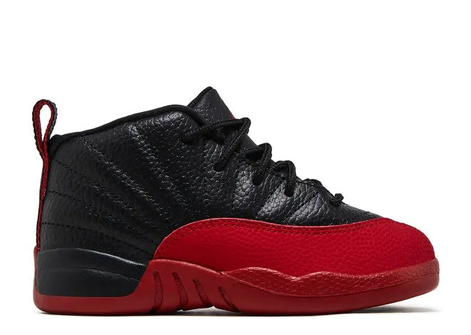 Air Jordan 12 Infants Black Varsity Red unisex sneaker