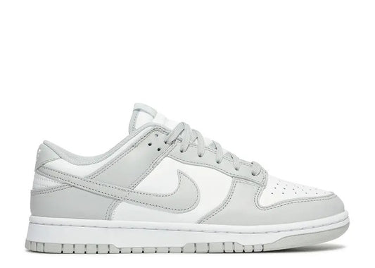 Mens Nike Dunk Low White Grey Fog sneaker.