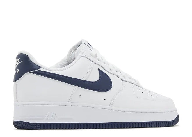 Nike Air Force 1 07 White Midnight Navy Mens Sneaker by Nike