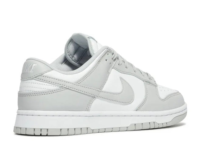Mens Nike Dunk Low White Grey Fog sneaker.