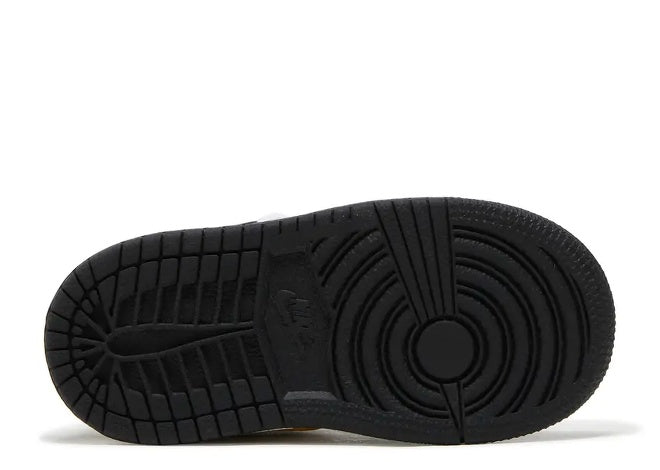 Air Jordan Jordan 1 Mid TD Black Metallic Gold - White Infants - Kids' - Sneaker