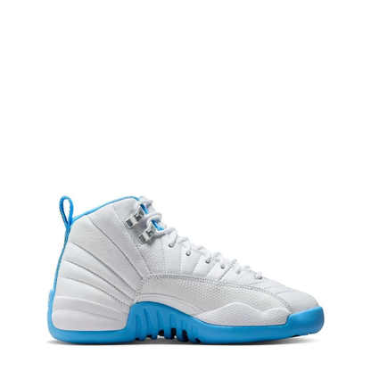 Air Jordan 12 Retro (GS) 'White University Blue' sneaker, side view