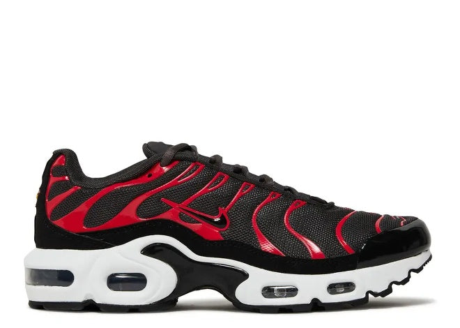 Nike Air Max Plus GS 'Medium Ash - Black Siren Red' Grade School Sneaker