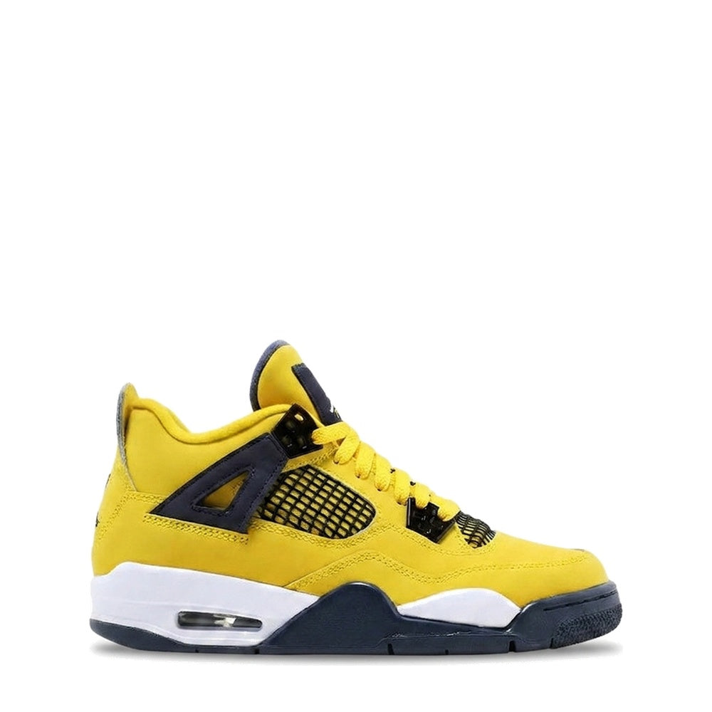 Air Jordan 4 Retro (GS) 'Tour Yellow Dark Blue Grey' - Angle 1