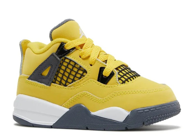 Nike Air Jordan 4 TD 'Tour Yellow - Dark Blue Grey' Toddler Sneaker