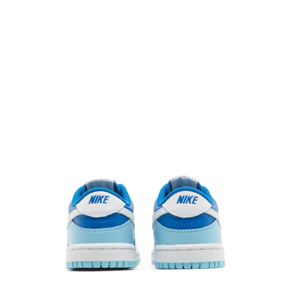 Nike Dunk Low QS (TD) 'Flash White Argon Blue Flash' sneaker, alternate view 5