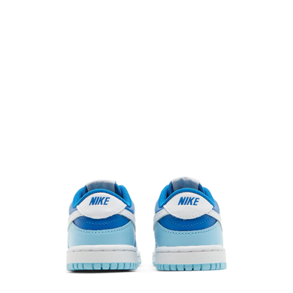 Nike Dunk Low QS (TD) 'Flash White Argon Blue Flash' sneaker, alternate view 5