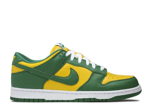 Nike Dunk Low SP Brazil Varsity Maize Pine Green White mens sneaker.