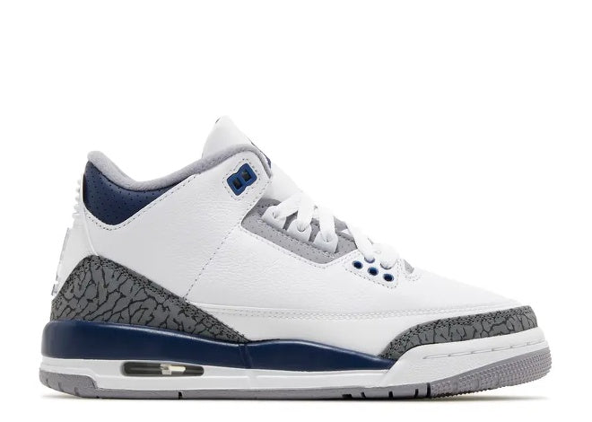 Nike Air Jordan 3 GS 'White Midnight Navy' Grade School Sneaker