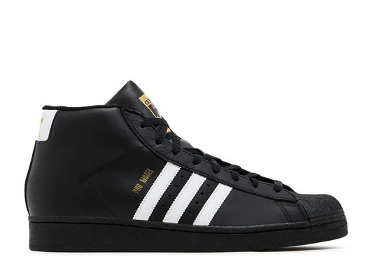 Mens Adidas Pro Model black white gold high-top sneaker FV5723
