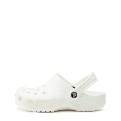 Crocs Boys' Classic Clogs - White Lightweight Comfort Slip-On Sandals - 75% Scale - Angle 3