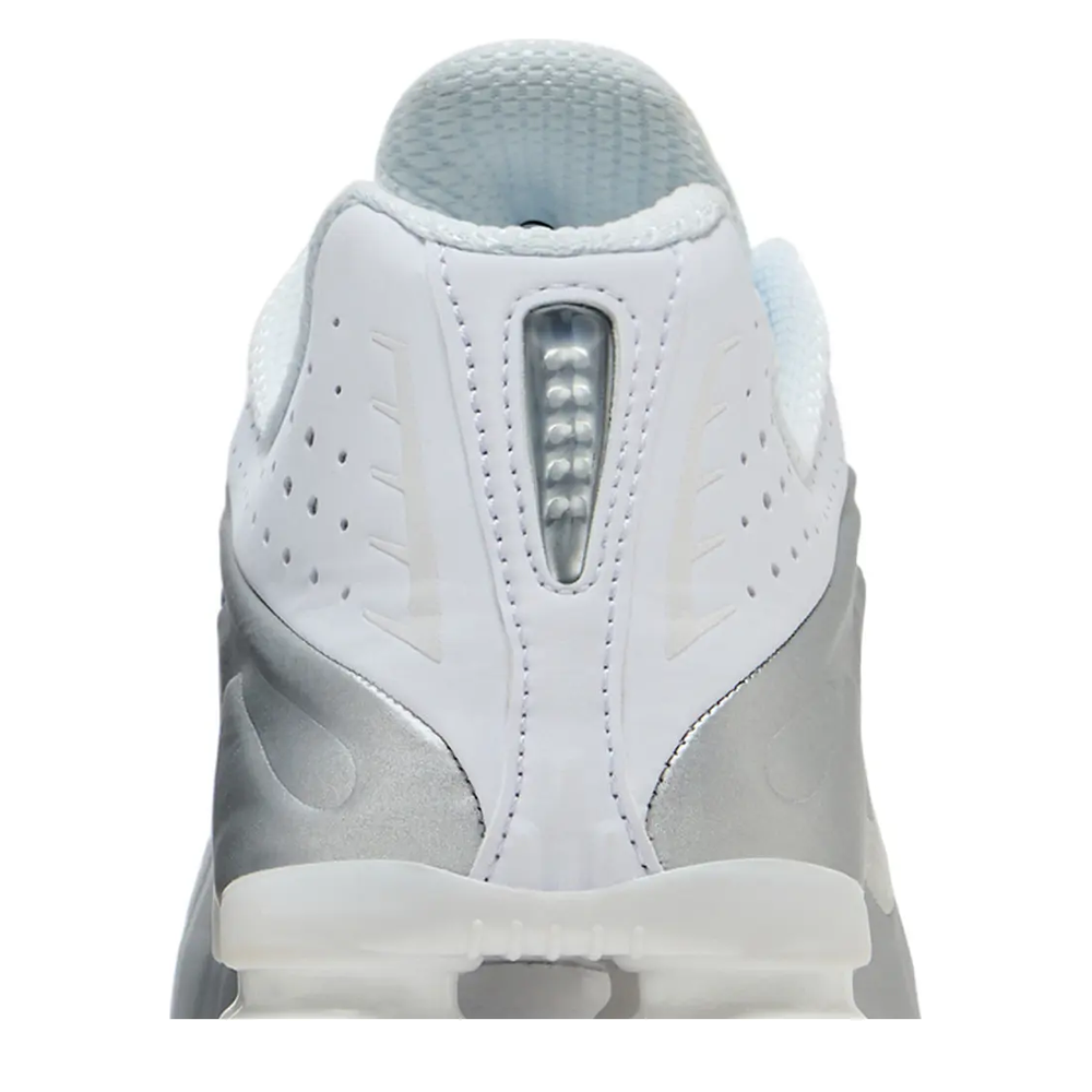 Nike Shox R4 'White Metallic Silver' sneaker, alternate view 9