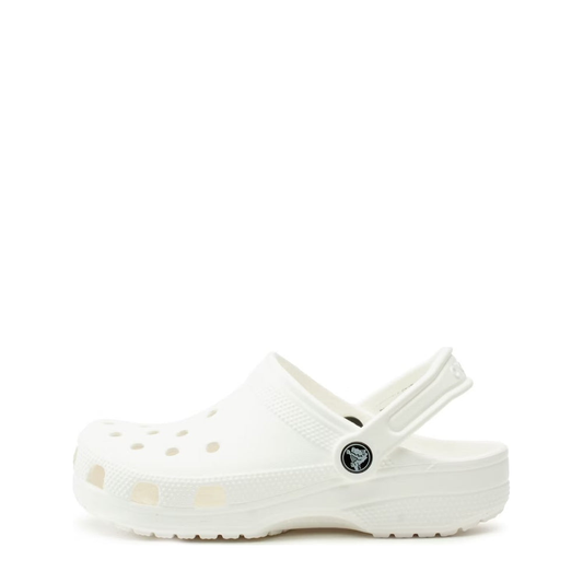Crocs Boys' Classic Clogs - White Lightweight Comfort Slip-On Sandals - 75% Scale