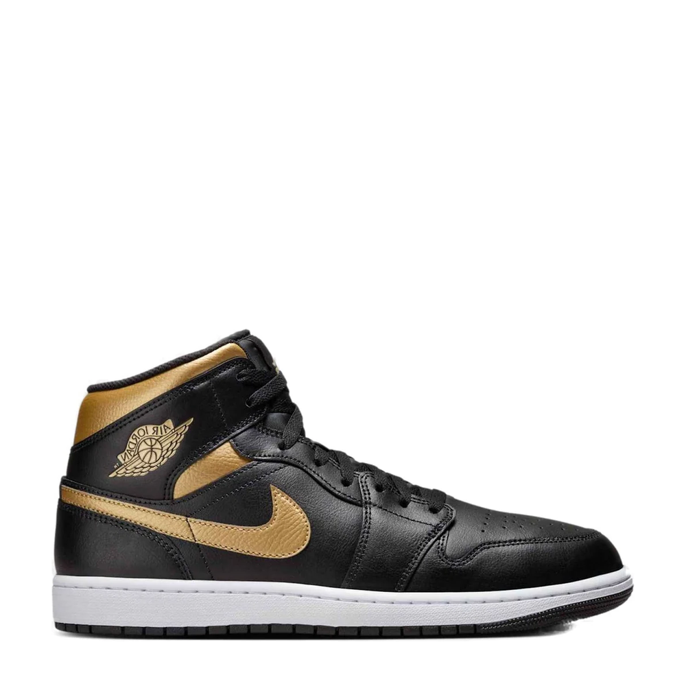 Air Jordan 1 Mid 'Black/Metallic Gold' - Angle 1