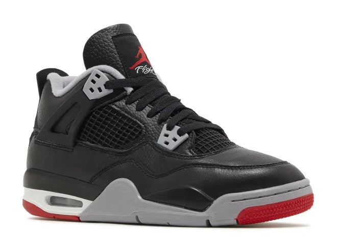 Air Jordan 4 Black Fire Red Cement Grey mens sneaker FQ8213-006.