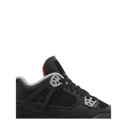 Air Jordan 4 Retro (GS) 'Black Fire Red Cement Grey' sneaker, alternate view 5