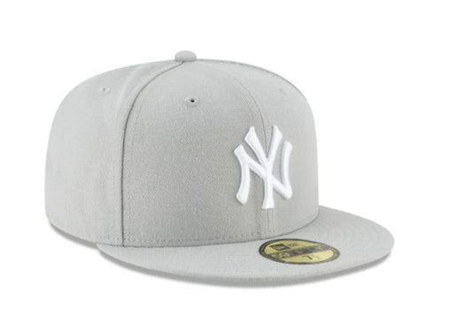 New York Yankees Gray Basic 59FIFTY Fitted 'Light Gray And White'