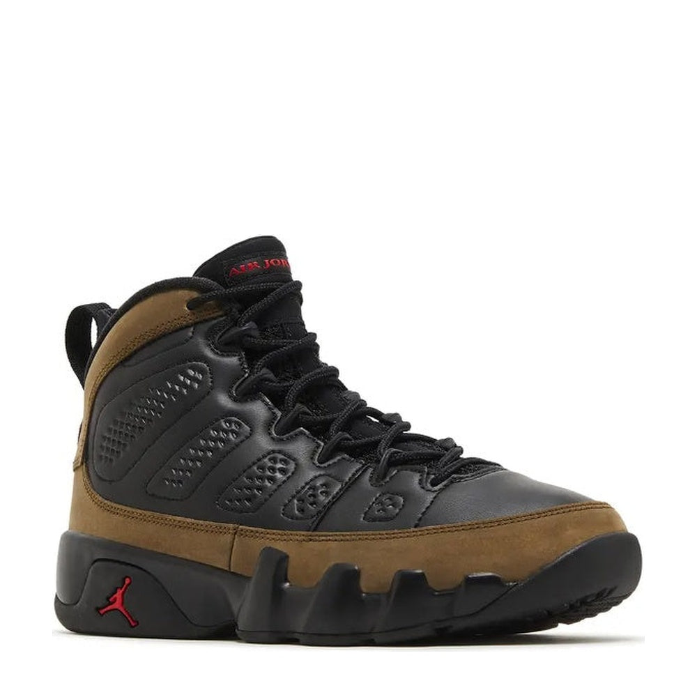 Air Jordan 9 Retro (GS) 'Black True Red Light Olive' - Angle 2